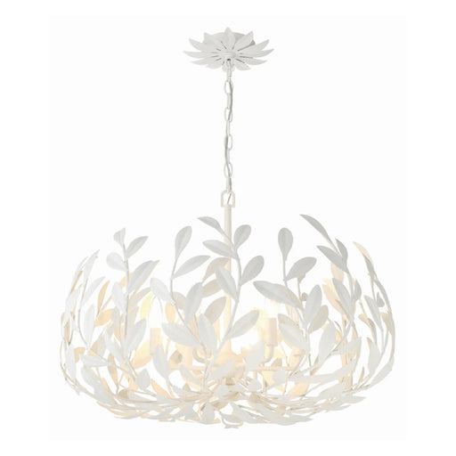 Crystorama 533 Broche 6-lt 27" Chandelier - Matte White