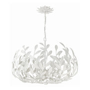 Crystorama 533 Broche 6-lt 27" Chandelier - Matte White