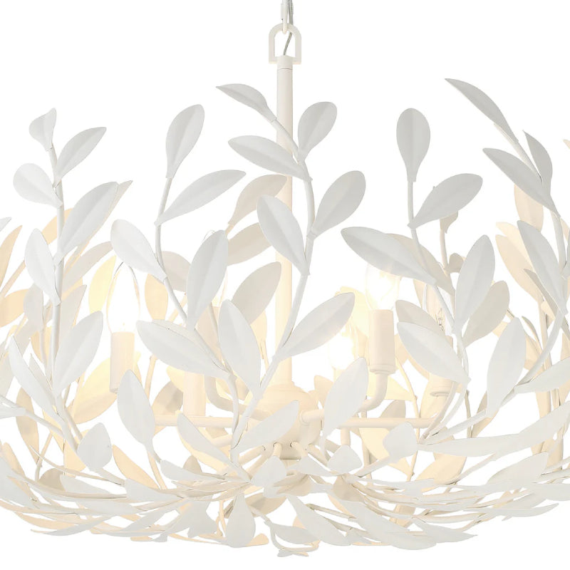Crystorama 533 Broche 6-lt 27" Chandelier - Matte White