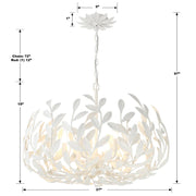 Crystorama 533 Broche 6-lt 27" Chandelier