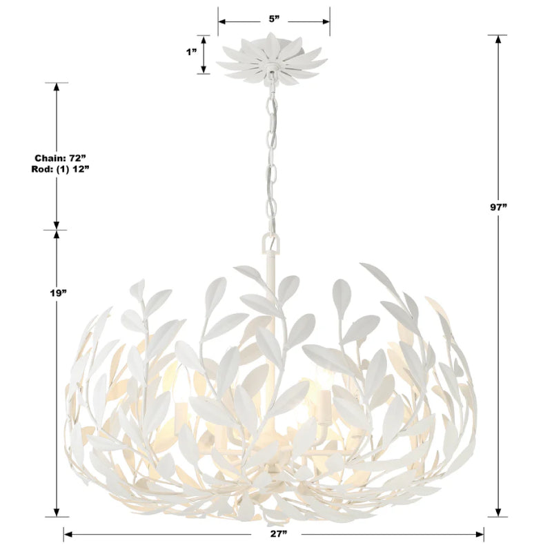 Crystorama 533 Broche 6-lt 27" Chandelier
