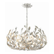 Crystorama 533 Broche 6-lt 27" Chandelier - Antique Silver