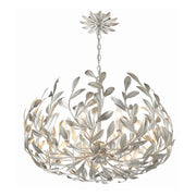 Crystorama 533 Broche 6-lt 27" Chandelier - Antique Silver