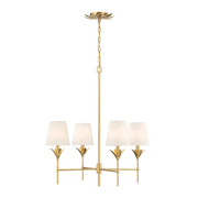 Crystorama 534 Broche 4-lt 28" Chandelier - Antique Gold