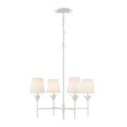 Crystorama 534 Broche 4-lt 28" Chandelier - Matte White