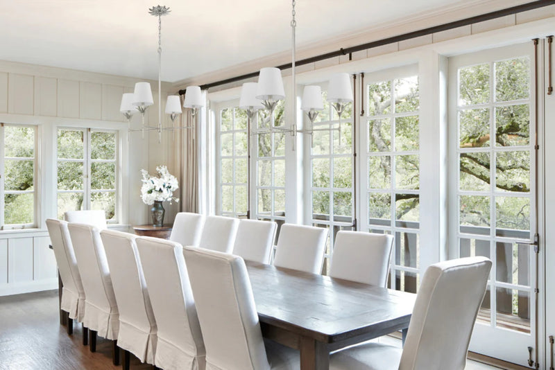 Crystorama 534 Broche 4-lt 28" Chandelier - Antique Silver