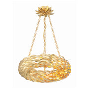 Crystorama 535 Broche 6-lt 18" LED Chandelier - Antique Gold