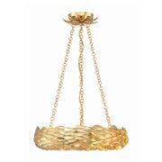 Crystorama 535 Broche 6-lt 18" LED Chandelier - Antique Gold