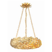 Crystorama 535 Broche 6-lt 18" LED Chandelier - Antique Gold
