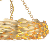 Crystorama 535-CEILING Broche 6-lt 18" LED Semi Flush Mount - Antique Gold