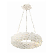 Crystorama 535 Broche 6-lt 18" LED Chandelier - Matte White