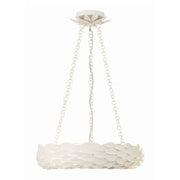 Crystorama 535 Broche 6-lt 18" LED Chandelier - Matte White