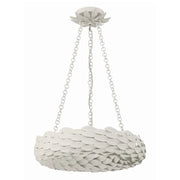 Crystorama 535 Broche 6-lt 18" LED Chandelier - Matte White