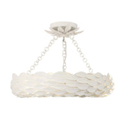 Crystorama 535-CEILING Broche 6-lt 18" LED Semi Flush Mount - Matte White