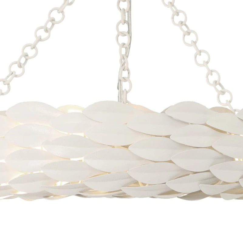 Crystorama 535-CEILING Broche 6-lt 18" LED Semi Flush Mount - Matte White