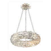 Crystorama 535 Broche 6-lt 18" LED Chandelier - Antique Silver