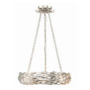 Crystorama 535 Broche 6-lt 18" LED Chandelier - Antique Silver