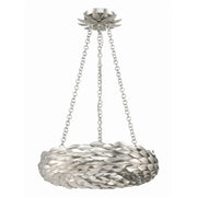 Crystorama 535 Broche 6-lt 18" LED Chandelier - Antique Silver