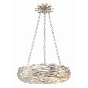 Crystorama 535 Broche 6-lt 18" LED Chandelier - Antique Silver