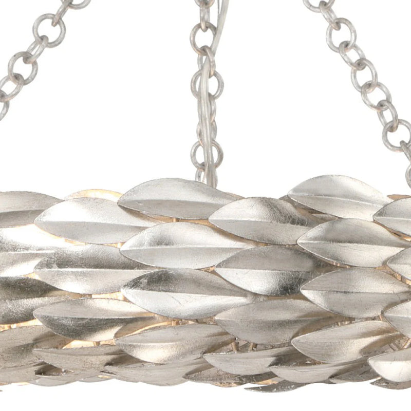 Crystorama 535-CEILING Broche 6-lt 18" LED Semi Flush Mount - Antique Silver