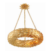 Crystorama 536 Broche 6-lt 24" Chandelier - Antique Gold