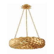 Crystorama 536 Broche 6-lt 24" Chandelier - Antique Gold