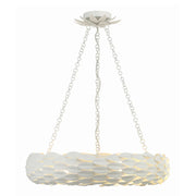 Crystorama 536 Broche 6-lt 24" Chandelier - Matte White