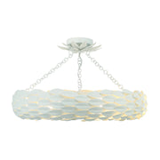 Crystorama 536-CEILING Broche 6-lt 24" Semi Flush Mount - Matte White