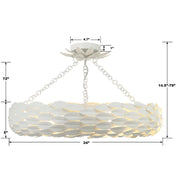 Crystorama 536-CEILING Broche 6-lt 24" Semi Flush Mount