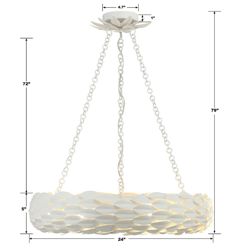 Crystorama 536 Broche 6-lt 24" Chandelier