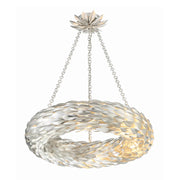 Crystorama 536 Broche 6-lt 24" Chandelier - Antique Silver