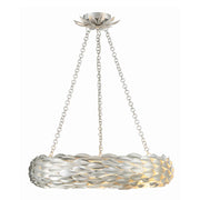 Crystorama 536 Broche 6-lt 24" Chandelier - Antique Silver