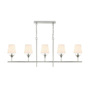 Crystorama 537 Broche 5-lt 54" Linear Chandelier - Antique Silver