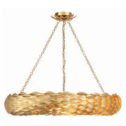 Crystorama 538 Broche 8-lt 34" Chandelier - Antique Gold