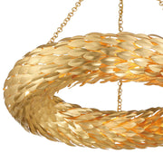 Crystorama 538 Broche 8-lt 34" Chandelier - Antique Gold