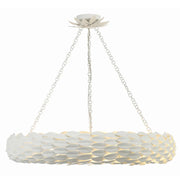 Crystorama 538 Broche 8-lt 34" Chandelier - Matte White