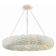 Crystorama 538 Broche 8-lt 34" Chandelier - Matte White
