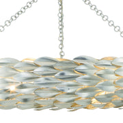 Crystorama 538-CEILING Broche 8-lt 34" Semi Flush Mount - Antique Silver