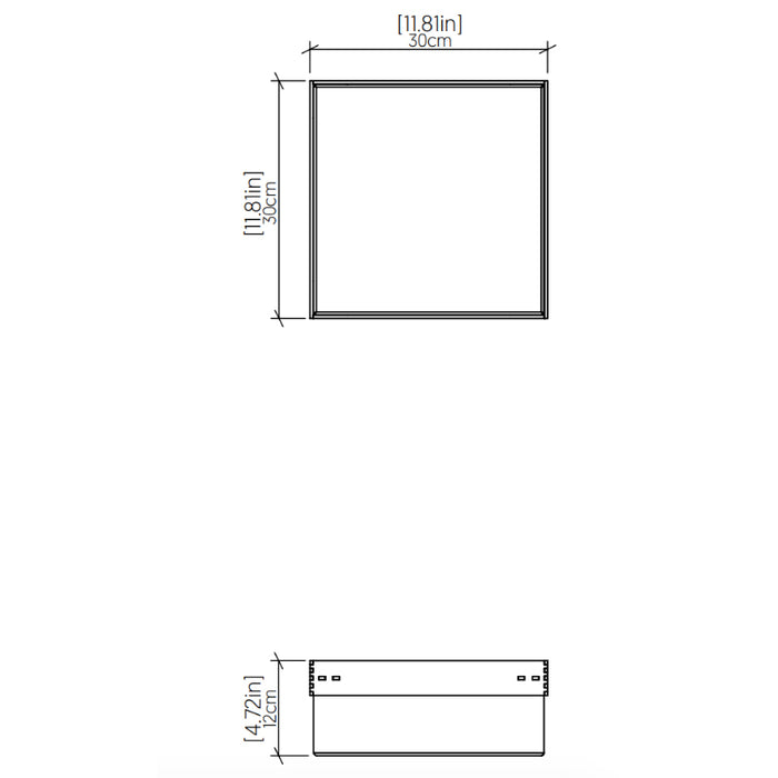 Accord 539LED Clean 1-lt 12" LED Flush Mount