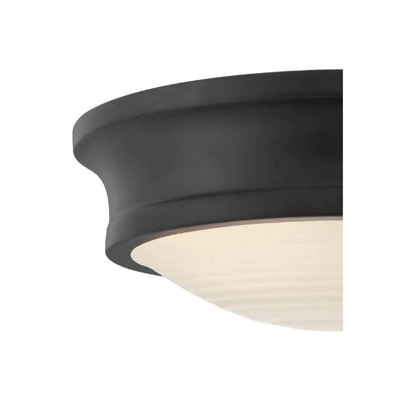 Hinkley 45123 Ellis 3-lt 14" LED Flush Mount - Black