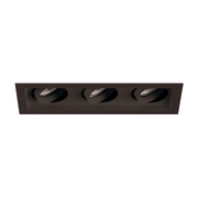 Eurofase BTGO-3-T Baby Tango 3 Light 15W LED Flat Gimbal Trim, Frosted Lens - Black
