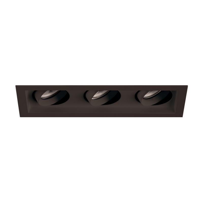 Eurofase BTGO-3-T Baby Tango 3 Light 15W LED Flat Gimbal Trim, Clear Lens - Black