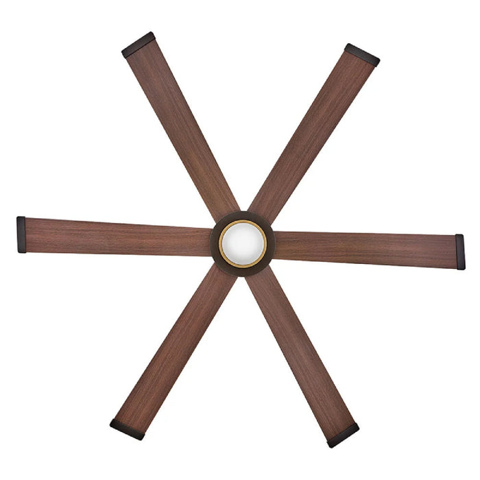 Hinkley 906964 Andros 64" Indoor/Outdoor Smart Ceiling Fan with LED Light Kit - Heritage Brass