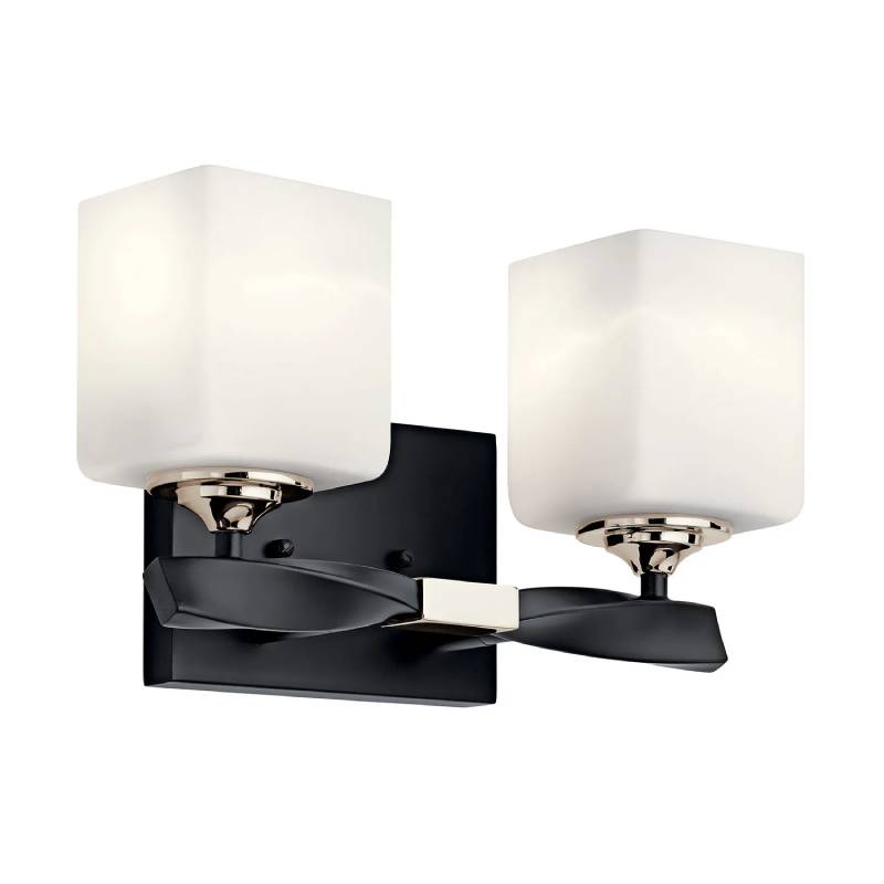 Kichler 55001 Marette 2-lt 14" Vanity Light-Black