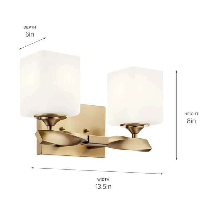 Kichler 55001 Marette 2-lt 14" Vanity Light
