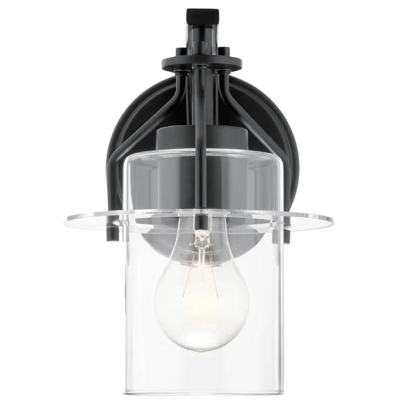 Kichler 55077 Everett 1-lt 9" Tall Wall Sconce-Black
