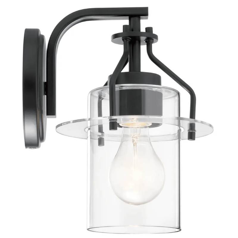 Kichler 55077 Everett 1-lt 9" Tall Wall Sconce-Black