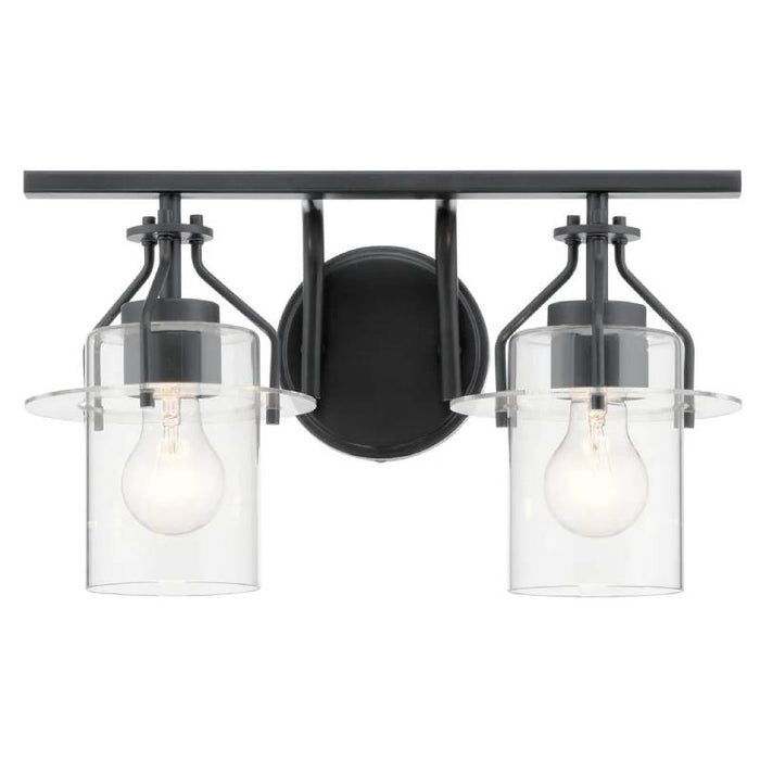 Kichler 55078 Everett 2-lt 16" Wide Vanity Light-Black