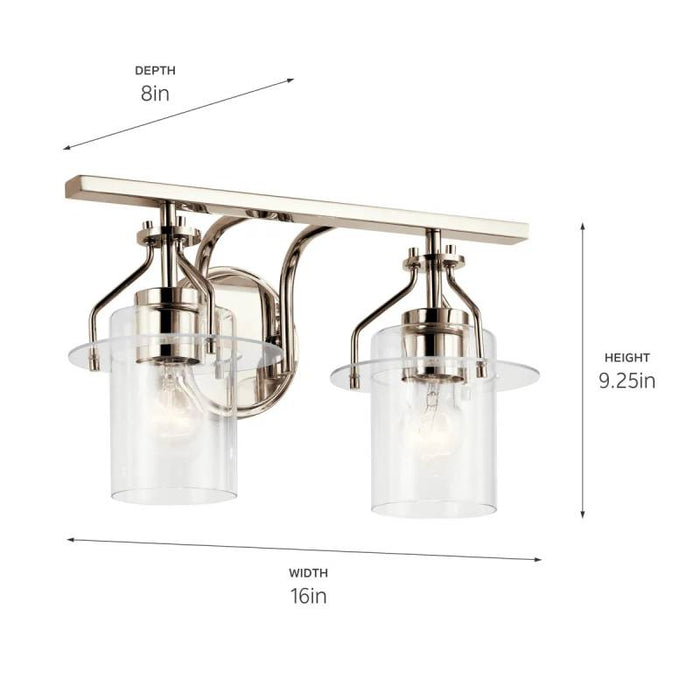 Kichler 55078 Everett 2-lt 16" Wide Vanity Light