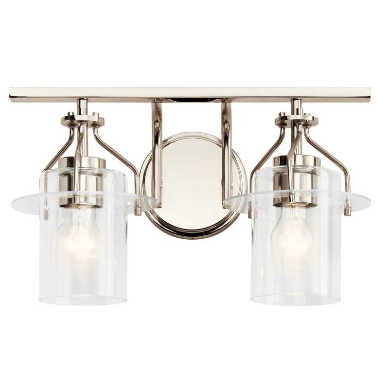 Kichler 55078 Everett 2-lt 16" Wide Vanity Light-Polished Nickel